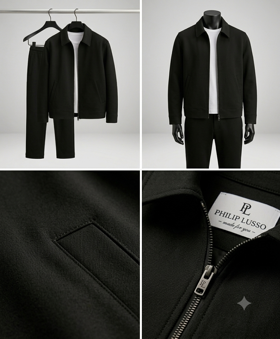 Classic PL 2 Piece Zipper Cotton Jacket - Image 2